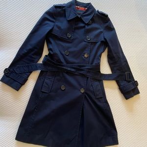 Banana Republic Essential Trench Coat - Navy Blue